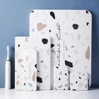 ราคา NEW แผ่นหินรองแก้ว diatomite พร้อมกล่องสวยงาม ที่รองแก้วซับน้ำ​ ที่วางแก้ว​ แร่หินซับน้ำ 10*10cm (4666441019)