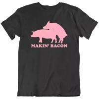 ราคา เสื้อยืดลายหมูบาร์บีคิว ทำเบคอน ย่างหมู ตลก ใหม่ (47506563643)