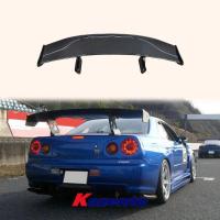 ราคา For Nissan Skyline R34 GTT GTR TOPS Style Carbon Rear Trunk GT Wing Spoiler (41126939222)