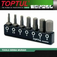 ราคา 1/4" (H) HEX SCREWDRIVER BIT SET 7 ชิ้น 2 มม. - 8 มม. Toptul GAAV0701 (24095700337)