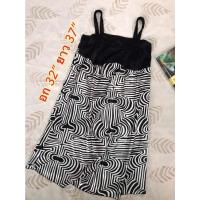 ราคา ชุดนอนผ้าซาติน มือ2 สีดำลาย (12094609470)