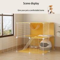 ราคา บ้านสัตว์เลี้ยงขนาดใหญ่กรงแมวพร้อมพาเลทด้านล่าง Super Free Space Indoor Cat Cabinet Cat House Pet Cage สุนัขจรจัด (53101929668)