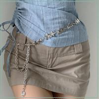 ราคา XSS เข็มขัดคาดเอววินเทจสำหรับผู้หญิง, เข็มขัดโซ่ดาวโลหะห้าแฉกสายโซ่คาดเอวมีพู่ประดับร่างกาย (46004440572)