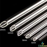 ราคา Linkee หลอดดูดน้ำ แบบแก้วใส ปลายเฉียง ใช้ดื่มชานม ชาไข่มุข ความยาว 20 cm glass straw (25326250019)