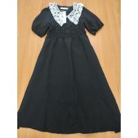 ราคา เดรสสีดำแต่งคอลูกไม้สีขาว มือ1ป้ายSun Sisters (8503005466)
