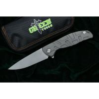 ราคา มีดพับ มีดแคมป์ folding knife Green Thorn F95 ของแท้ ใบ 3.7" เหล็ก Austria K110, Frame Lock, Ball bearings ด้าม Titanium (52752822449)