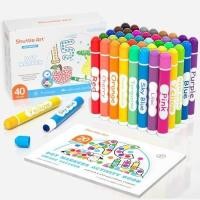 ราคา 【Direct from Japan】Shuttle Art Dot Marker ปากกาสี 40 สีชุด 12ml สำหรับเด็กน้ำล้างทำความสะอาดได้ประกอบด้วย 1 สมุดระบายสี Graffiti ง่ายต่อการจับชุดวาดภาพอุปกรณ์ศิลปะของเล่นของขวัญ (28918342000)