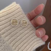 ราคา 2022 925 เงินเข็มเพทายจดหมายวงกลมต่างหู (16348716645)