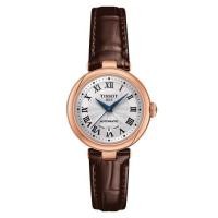 ราคา Tissot Little Beauty Series Women's White Dial Automatic Mechanical Movement นาฬิกาสายหนัง (27766354938)
