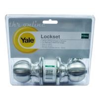 ราคา Yale ลูกบิดห้องน้ำ ลูกบิดประตูห้องน้ำ กุญแจล็อคประตู YALE VCA5122US32D หัวกลม สแตนเลส (สีซาติน) (2361006830)