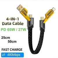 ราคา 65w Multi-function Fast Data Cable 4 in 1 พวงกุญแจ USB Type C PD Fast Charging โทรศัพท์มือถือต่างๆสําหรับโทรศัพท์ 15 Samsung (27679982844)
