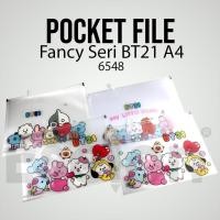 ราคา ♚แฟ้มพกพายูนิคอร์น Fancy A4 BT21 / แฟ้มซิปแฟนซี♚ (41824697399)