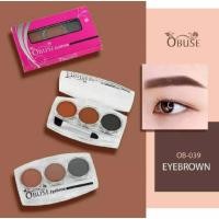 ราคา ที่เขียนคิ้ว ฝุ่น Obuse ตลับ 3 ช่อง = 1 ตลับ คิ้วฝุ่น คิ้ว ตลับ (8352764864)
