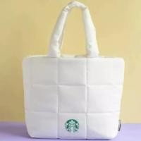 ราคา STARBUCKS Quited Tote Bag Women Handbag Top Handle Shoulder Bags Laptop Travel Hadiah Beg (41706925426)
