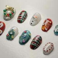 ราคา Christmas Nails เล็บปลอมธีมคริสมาสต์ สดใส festive | Luna_Nailie (24538569513)