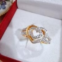 ราคา แหวนเพชร cz งานชุบทอง 5 ไมครอน เกรดพรีเมี่ยม (29931735358)