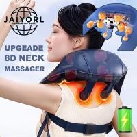 ราคา [แบบชาร์จไฟได้] JAIYORL ผ้าคลุมไหล่นวดคอและไหล่พร้อมประคบร้อน, การนวดด้ามจับมือ 8D, เครื่องนวด Shiatsu สําหรับบรรเทาอาการปวดกล้ามเนื้อ (26183912253)