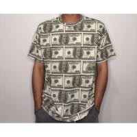 ราคา เสื้อยืดลายธนบัตร 100 ดอลลาร์สหรัฐ (46102789403)