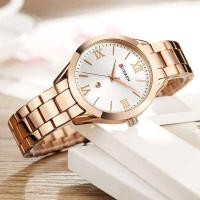 ราคา ▥ CURREN Gold นาฬิกาผู้หญิงนาฬิกาสุภาพสตรี Creative Steel สร้อยข้อมือผู้หญิงนาฬิกาผู้หญิงนาฬิกา (27631036742)