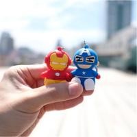 ราคา พวงกุญแจ ยาง Ironman ไอร่อนแมน & Captain America กัปตันอเมริกา ท่านั่ง 2นิ้ว Avengers อเวนเจอร์ (3500123807)