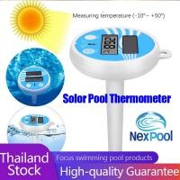 ราคา Solar Powered เครื่องวัดอุณหภูมิ Outdoor Swimming Pool Thermometer Floating Digital Pool Spa Thermometer Waterproof LCD (40529890749)