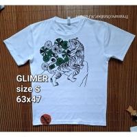 ราคา เสื้อยืด GLIMMER เสื้อยืดสีขาว Oblong ลาย Sukajan Tiger Japan Motif (26331171911)
