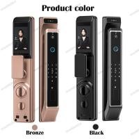 ราคา กลอนประตูดิจิตอล รุ่น SL-492 สแกนใบหน้า+กล้องตาแมวพร้อมจอ+รหัส+การ์ด+ลายนิ้วมือ+บลูทูธ+กุญแจ+Application (23971681184)