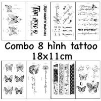ราคา คอมโบสติ๊กเกอร์รอยสัก 8 ชิ้น ตัวอักษร ดอกไม้ สุดท้าย 7-15 วัน | ชุดสักชั่วคราว 18ซม | สติ๊กเกอร์รอยสัก กันน้ํา (57801537791)
