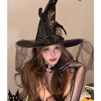 ราคา หมวกแม่มดทรงสูง หมวกแฟนซีแม่มด & ไม้กวาดแม่มด คละรุ่น Black Witch Hat,Wizard Hat ด่วนมีส่งGrabค่า (41817994157)