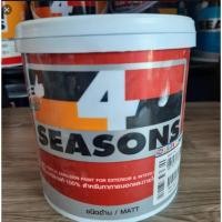 ราคา สีทาบ้านสีน้ำอะครีลิค โทนสีแดงสีชมพู สีทาภายนอกภายใน ชนิดด้าน TOA 4Seasons ขนาด 1/4 แกลลอน 1ลิตร (7844000614)