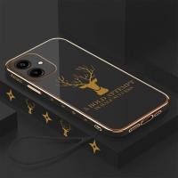 ราคา เคส Samsung Galaxy A06 ล่าสุด Softcase Deer Head Motif Silicone Cover ฟรีสายคล้อง (55950637928)