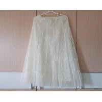 ราคา กระโปรงผ้ามุ้งสีขาวครีม เอวยางยืด (3334448238)