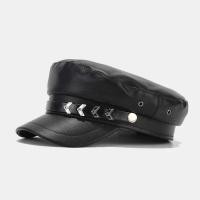 ราคา ▥ แฟชั่น PU หนัง Beret Vintage England แบน Newsboy หมวกกลางแจ้ง Casual Cap (48000010407)