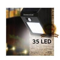 ราคา แสงสีขาว มีไฟหรี่ หลอดไฟ LED 35 ดวง ชาร์จไฟด้วยระบบพลังงานแสงอาทิตย์ มีไฟเซ็นเซอร์ เปิดปิดเองอัตโนมัติ ไฟติดผนัง (20261945409)