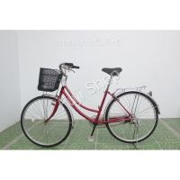 ราคา จักรยานแม่บ้านญี่ปุ่น - ล้อ 26 นิ้ว - มีเกียร์ - สีแดง [จักรยานมือสอง] (18811408274)