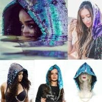 ราคา หมวกแฟชั่นหมวกเลื่อมปาร์ตี้ฮาโลวีน Rave Hood หมวกสําหรับผู้ใหญ่เลื่อมปาร์ตี้ฮาโลวีนหมวก (41070116271)