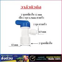 ราคา บอลวาล์หัวถัง 2 หุน เกลียวใน12 mm เป็น 2 หุน 6.5mm สวมเร็ว บอลวาล์วพลาสติก วาล์วหัวถัง บอลวาล์วเครื่องกรองน้ำ (41975129631)