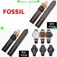 ราคา สายนาฬิกา fossil สายนาฬิกา ฟอสซิล สร้อยข้อมือหนังแท้หญิงชาย 22 มม.สแตนเลสกดคู่ผีเสื้อหัวเข็มขัดอุปกรณ์เสริม (55557548588)