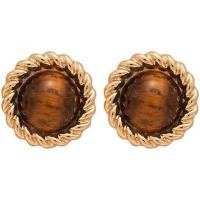 ราคา Gold-tone Tiger Eye ต่างหูผู้หญิง: สีน้ําตาลหินธรรมชาติ Twist Dangle Hoop ต่างหู Hypoallergenic Boho Vintage Tribal Studs เครื่องประดับของขวัญสําหรับวันเกิดคริสต์มาส (53258184470)