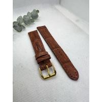 ราคา สายนาฬิกาหนังจระเข้แท้สีแทนส่วนกระดูกคัดพิเศษขนาด 18 มิล (41972317348)