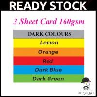 ราคา (100ชิ้น/แพ็ค) LUCKY STAR A4 PREMIUM COLOUR PAPER 160g / การ์ดแผ่น 3 ชิ้น (สีเข้ม) KERTAS WARNA GELAP (53506927435)