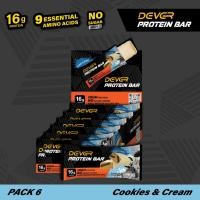ราคา DEVER PROTEIN BAR COOKIES AND CREAM FLAVOR (โปรตีนบาร์ รสคุกกี้แอนด์ครีม ตรา ดีเวอร์) 1 กล่อง 6 ชิ้น (52852475078)