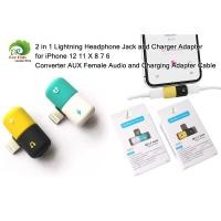 ราคา 2 in 1 Lightning Headphone Jack and Charger Adapter for iPhone all serie Converter AUX Female Audio and Charging Adapter (5142568625)