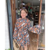 ราคา 2-19sn มินิเดรสผูกคอเว้าหลังดอกชบา เดรสลายดอก ดีเทลแต่งเว้าช่วงหลัง มีสายผูกช่วงคอ ช่วงเอวเป็นยางยืด (19959271459)