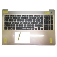 ราคา Backlit Hungary HU Laptop Palmrest For DELL For Inspiron 15 5570 5575 P75F 0VDFV7 VDFV7 with gold upper case new (21351420034)