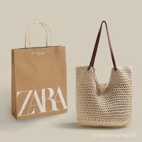 ราคา ZARA กระเป๋าสานฟางแบบโท้ท ขนาดใหญ่ สำหรับการใช้งานในเมืองและวันหยุดฤดูร้อน (44062486493)