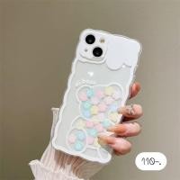 ราคา เคสใส เคสลายการ์ตูน เคสใสสกรีนลาย หมีขาวดอกไม้หลายสี (15396415787)