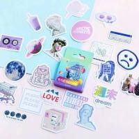ราคา สติกเกอร์กระดาษควายร่วมสมัย ยิ้ม โลก แคสเซเต้ 45 ชิ้น (23089141424)