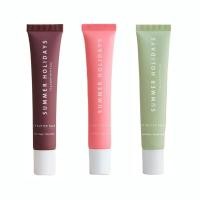 ราคา 3 PACK Summer Holidays Summer Lip Butter Balm Conditioning Lip Care And Lip Balm Tinted Soothing (น้ําตาลชมพู+น้ําตาลทรายแดง+Sweet Mint, 0.5oz) (51208670753)