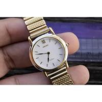 ราคา นาฬิกา Vintage มือสองญี่ปุ่น Seiko Exceline 4N20 0092 Textured Dial ผู้หญิง ระบบ Quartz ทรงกลม 26mm ใช้งานได้ปกติ (28418153961)